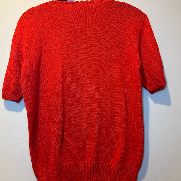 Vintage VTG Designed by Deans of Scotland Silk Blend Short Sleeve Sweater Size M - Picture 5 of 5